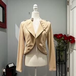 NEW Michel Cropped Zipper Edge Moto Casual Layering Cropped Blazer Jacket M NWT